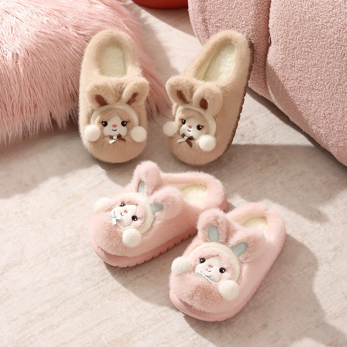 Warm Bunny Foot Cotton Slippers for Women - Image 8
