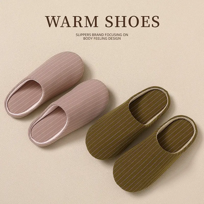 Women Winter Plush Cotton Slippers Pink - Image 6