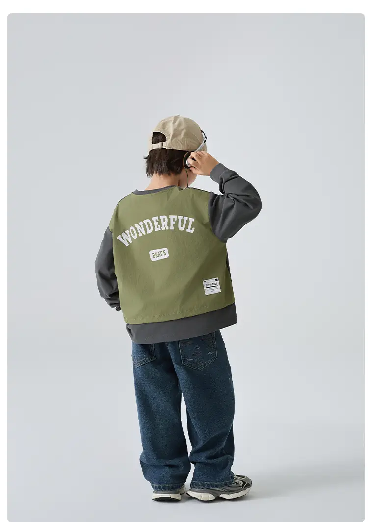 Kids Pure Cotton Long Sleeve T-Shirt Green 2026 — feature 12