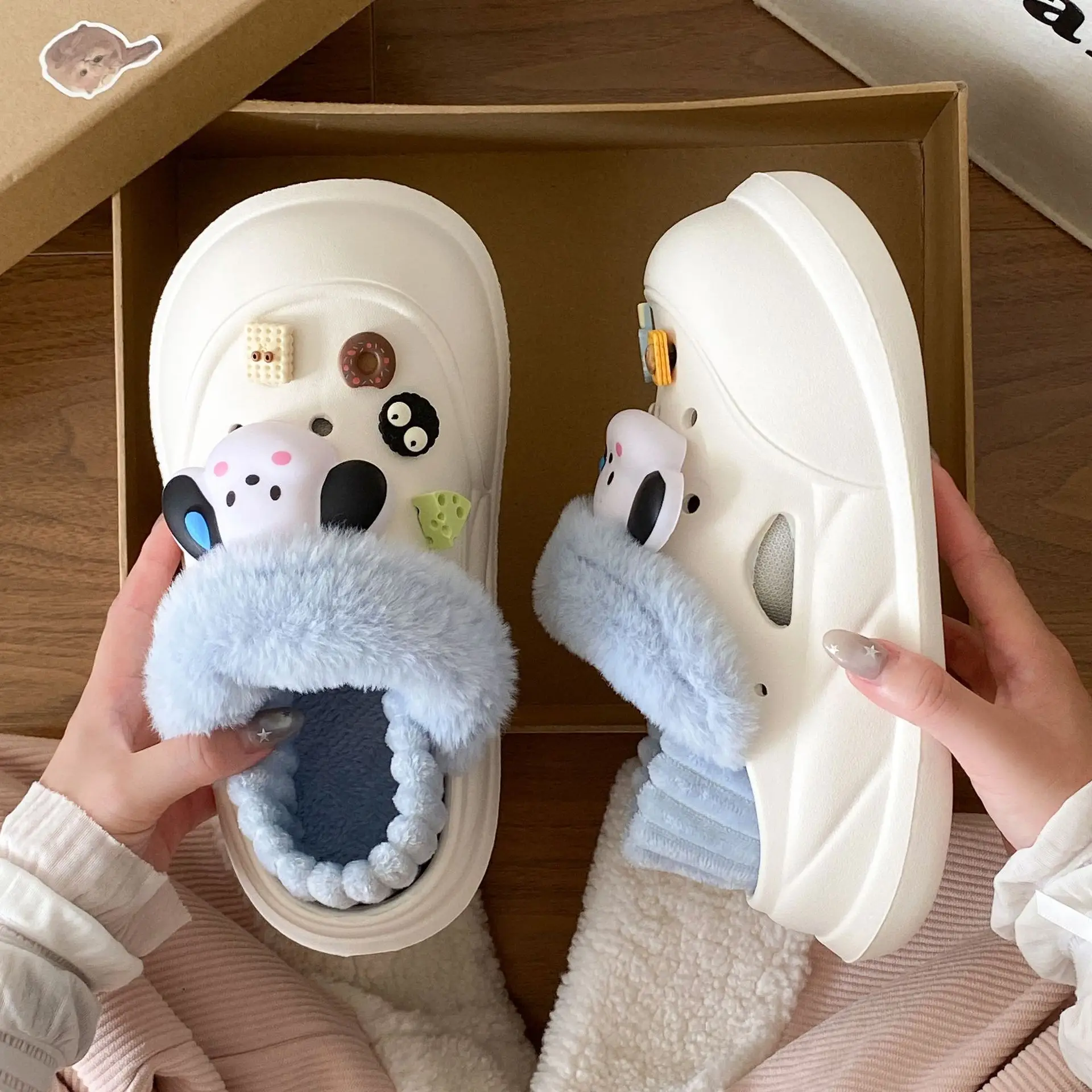 2025 Winter Fleece Lined Student Slippers Women - Image 6