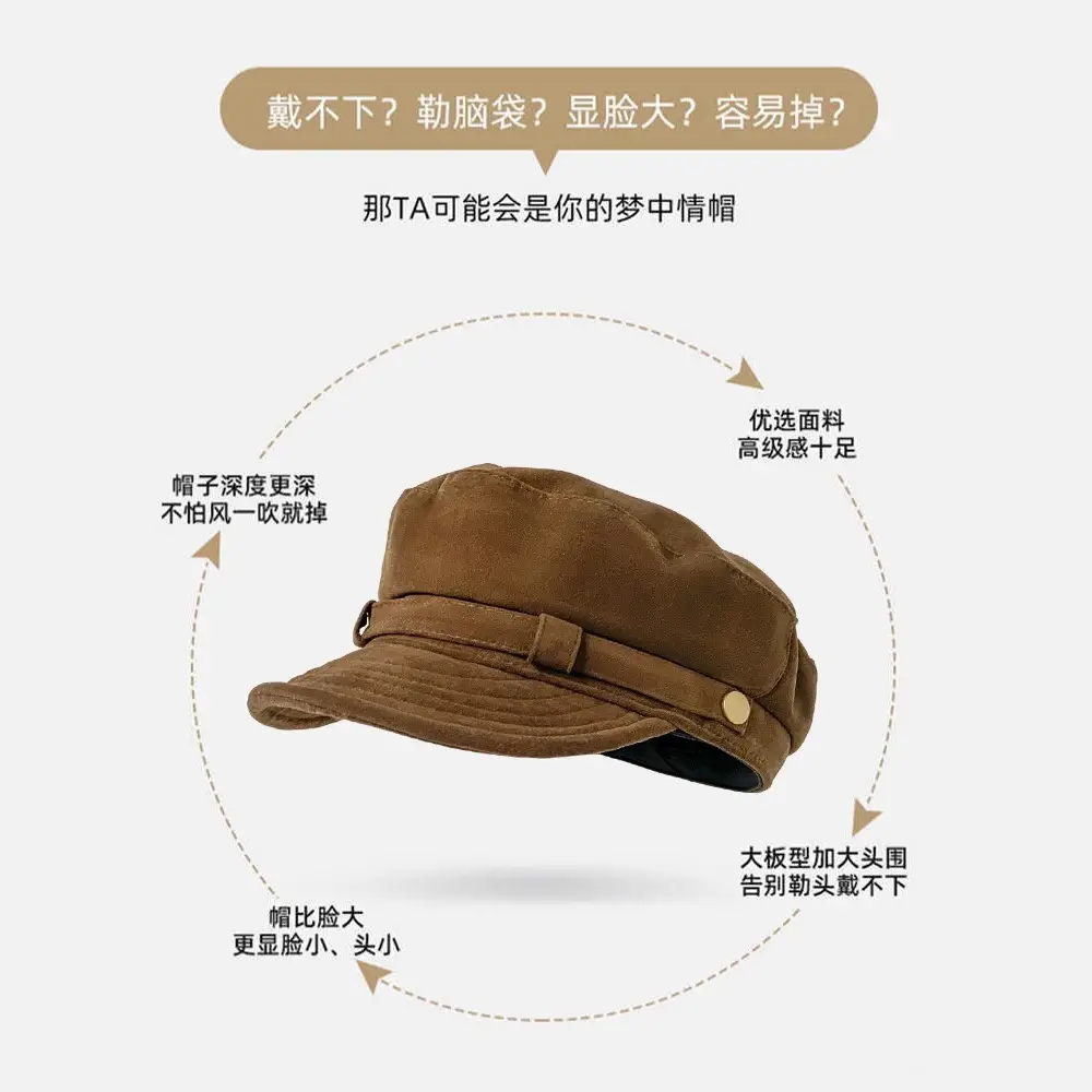 Retro British Duck Hat for Women Brown New High-End - Image 3