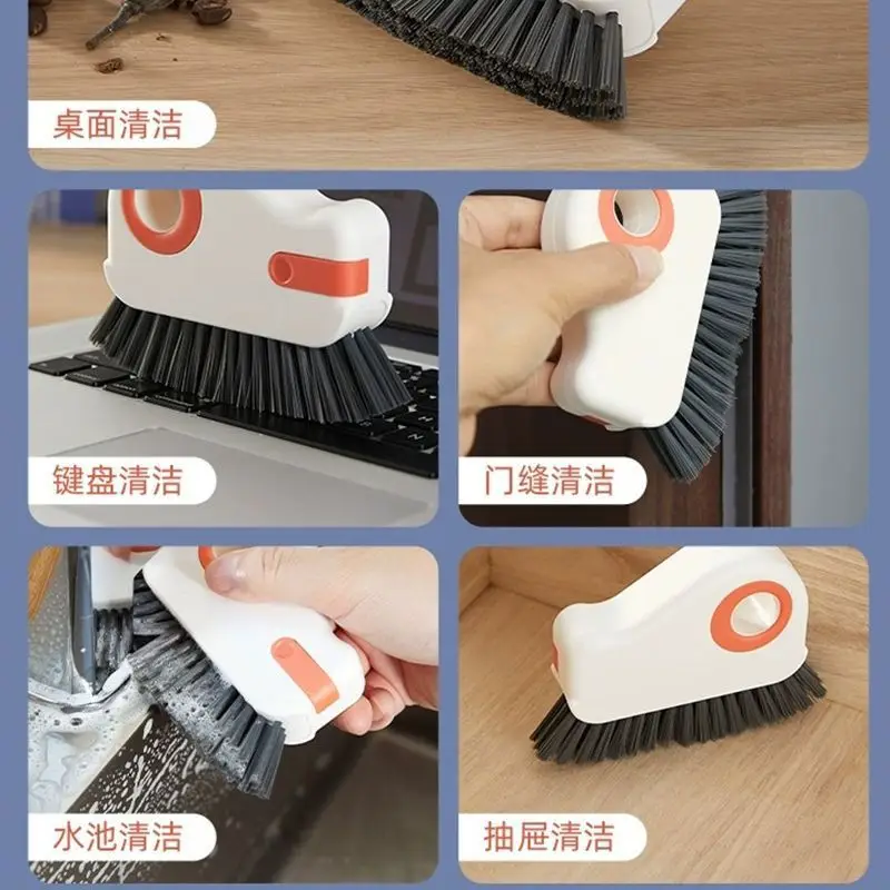 Two-In-One Groove Cleaning Brush, Gap Brush, Door and Window Gap Dust Brush, Multi-Functional Household Cleaning Tool Brush
