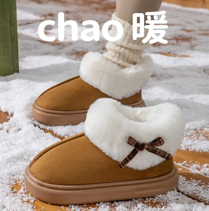 2025 New Winter Large Fur Indoor and Outdoor All-Inclusive Women's Indoor and Outdoor Warm Cotton Shoes Wholesale - Image 6