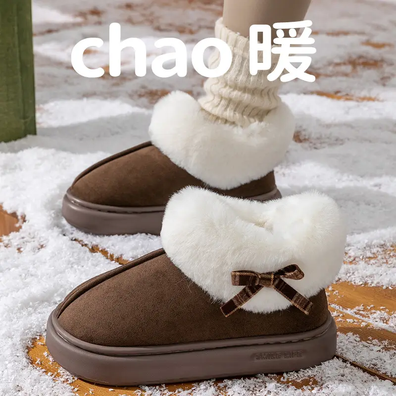 2025 New Winter Large Fur Indoor and Outdoor All-Inclusive Women's Indoor and Outdoor Warm Cotton Shoes Wholesale - Image 8