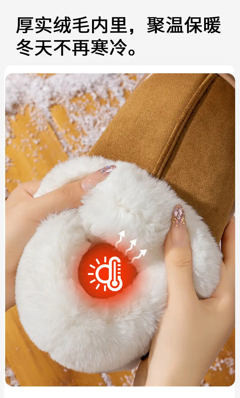 2025 New Winter Large Fur Indoor and Outdoor All-Inclusive Women's Indoor and Outdoor Warm Cotton Shoes Wholesale — feature 12
