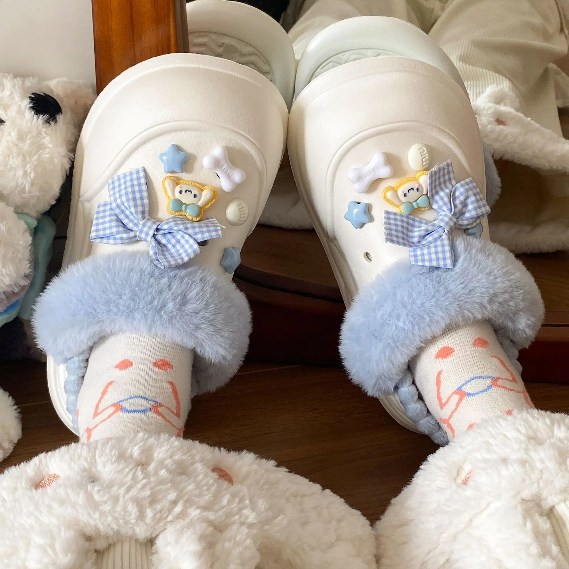 Women Cotton Slippers Warm Plush Eva Anti-Slip - Image 6
