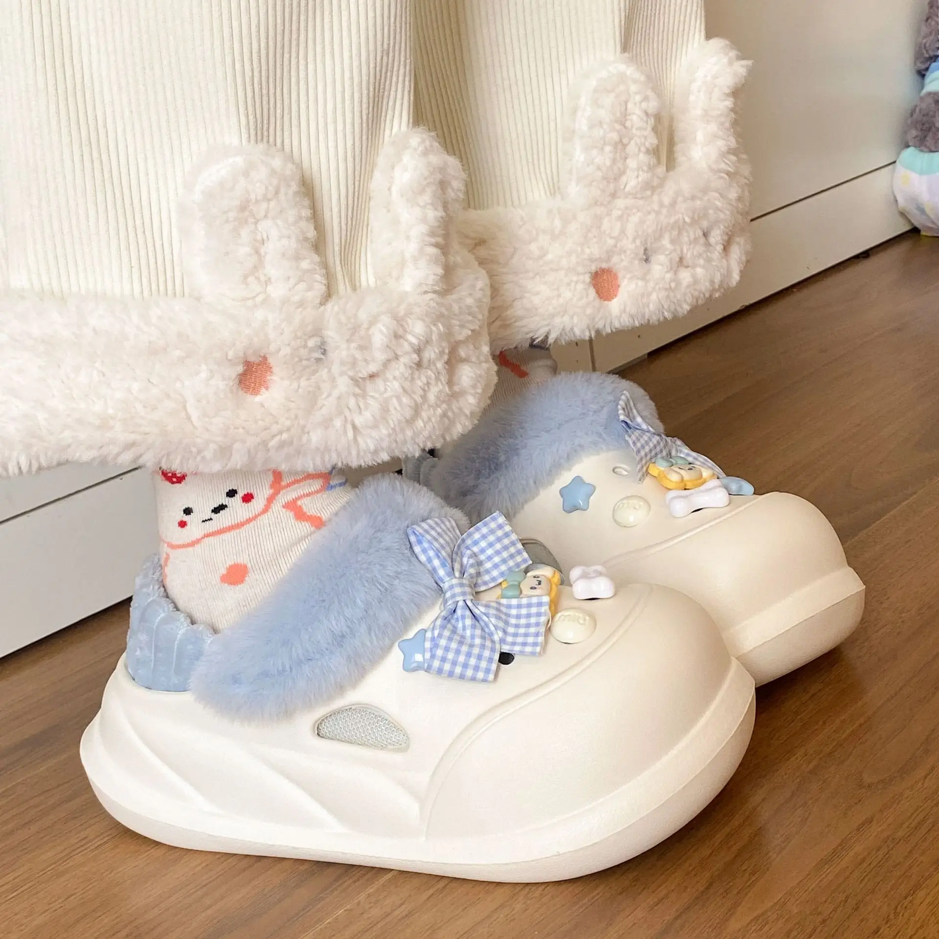 Women Cotton Slippers Warm Plush Eva Anti-Slip - Image 7