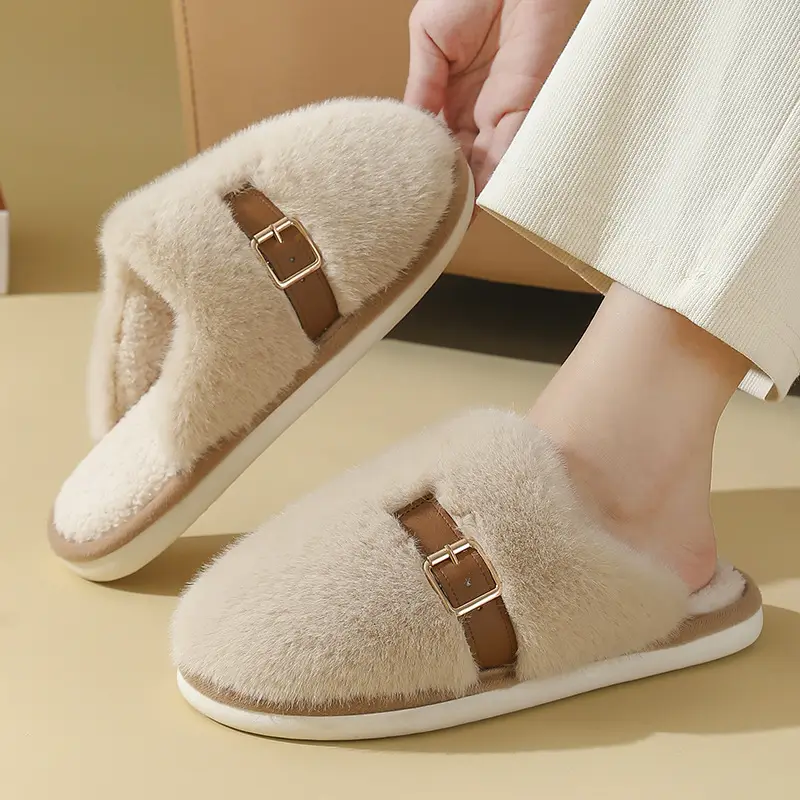 Women Indoor Warm Plush Slippers Autumn Winter - Image 7