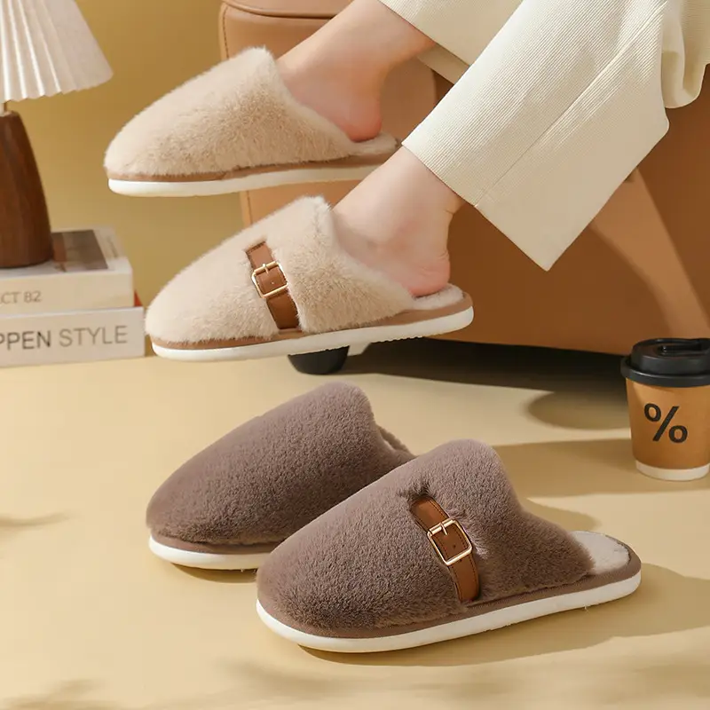 Women Indoor Warm Plush Slippers Autumn Winter - Image 8
