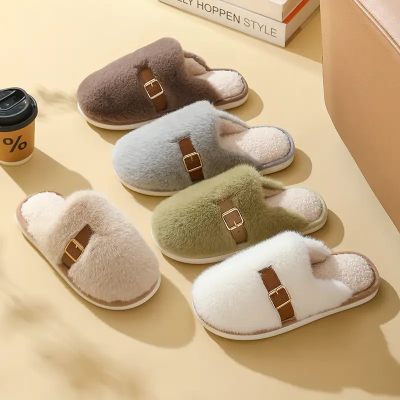 Women Indoor Warm Plush Slippers Autumn Winter - Image 9