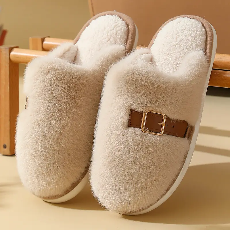 Women Indoor Warm Plush Slippers Autumn Winter - Image 3