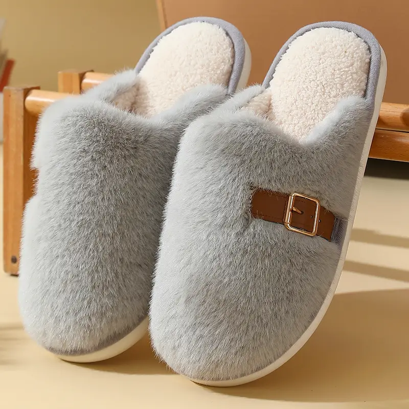 Women Indoor Warm Plush Slippers Autumn Winter - Image 5