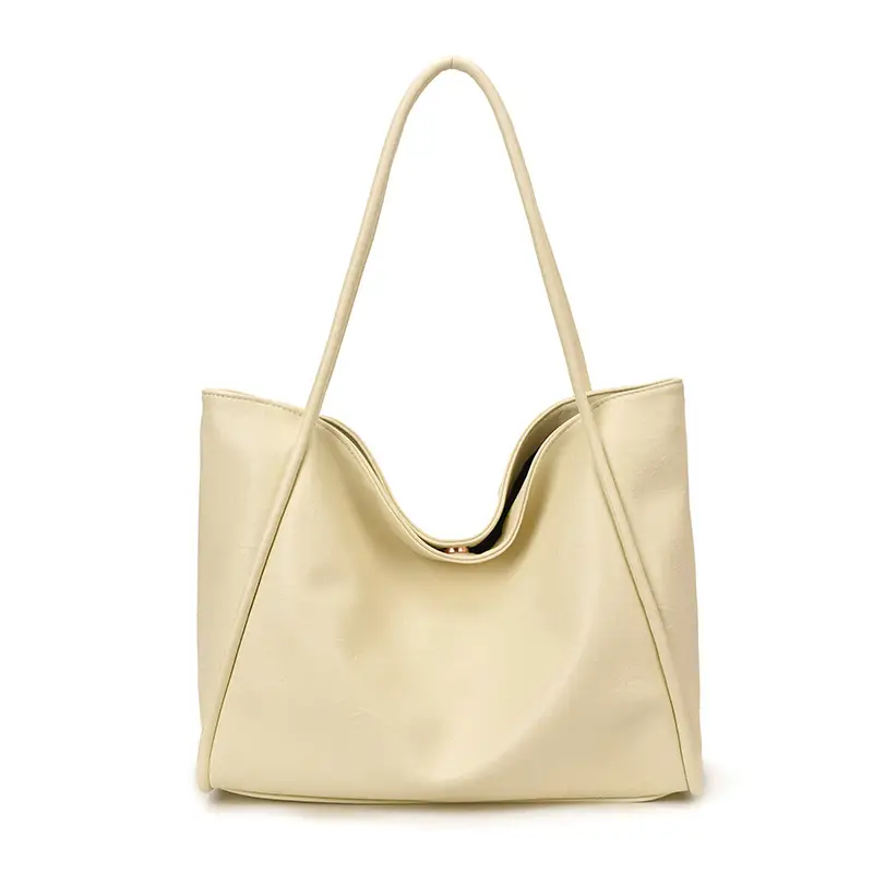 Women Large Capacity Leather Tote Bag Brown 2025 - Image 3