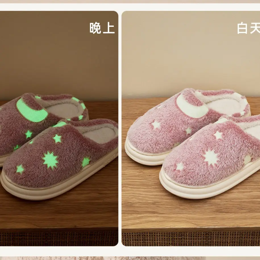 Jialiya Cotton Star Slippers for Men Women Warm Indoor - Image 5