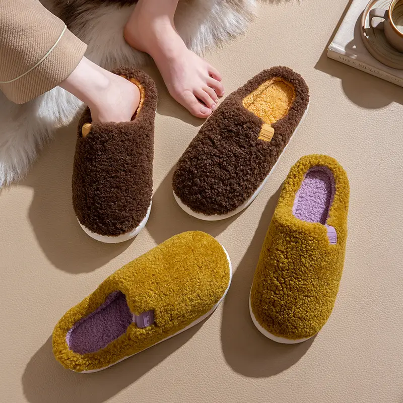 2025 Winter Plush Cotton Slippers Women Men - Image 8