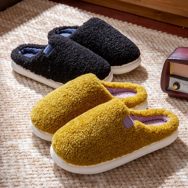 2025 Winter Plush Cotton Slippers Women Men - Image 9