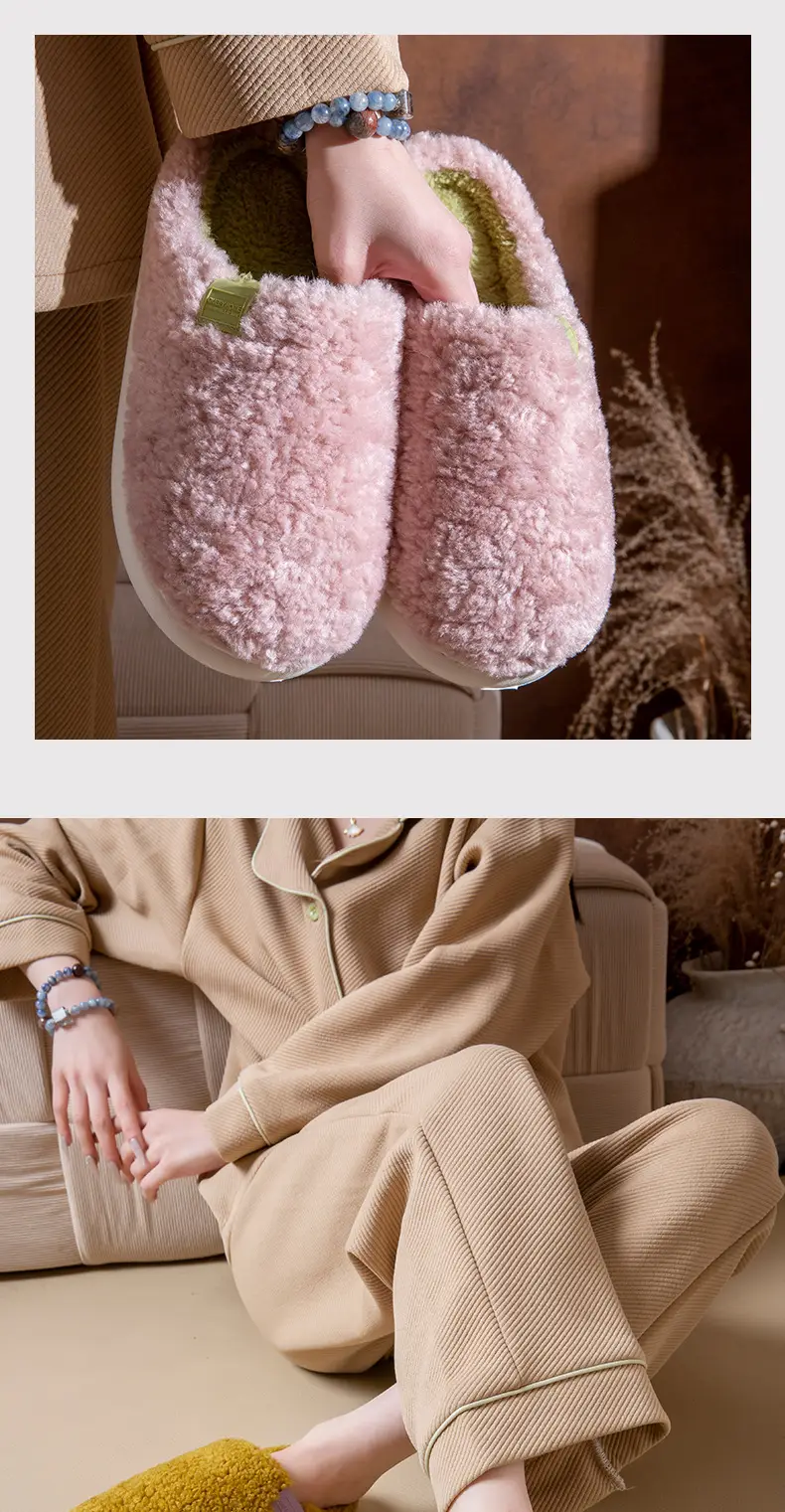 2025 Winter Plush Cotton Slippers Women Men — feature 13