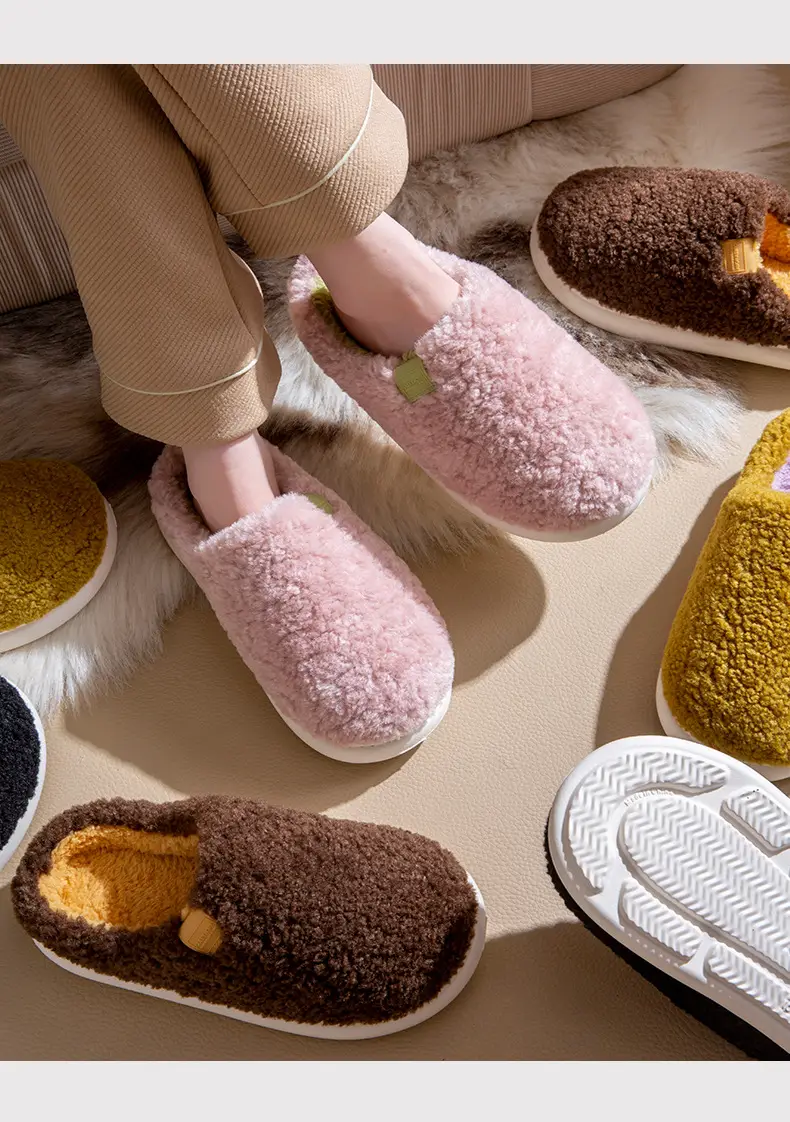2025 Winter Plush Cotton Slippers Women Men — feature 20