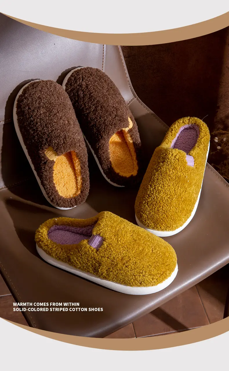 2025 Winter Plush Cotton Slippers Women Men — feature 6