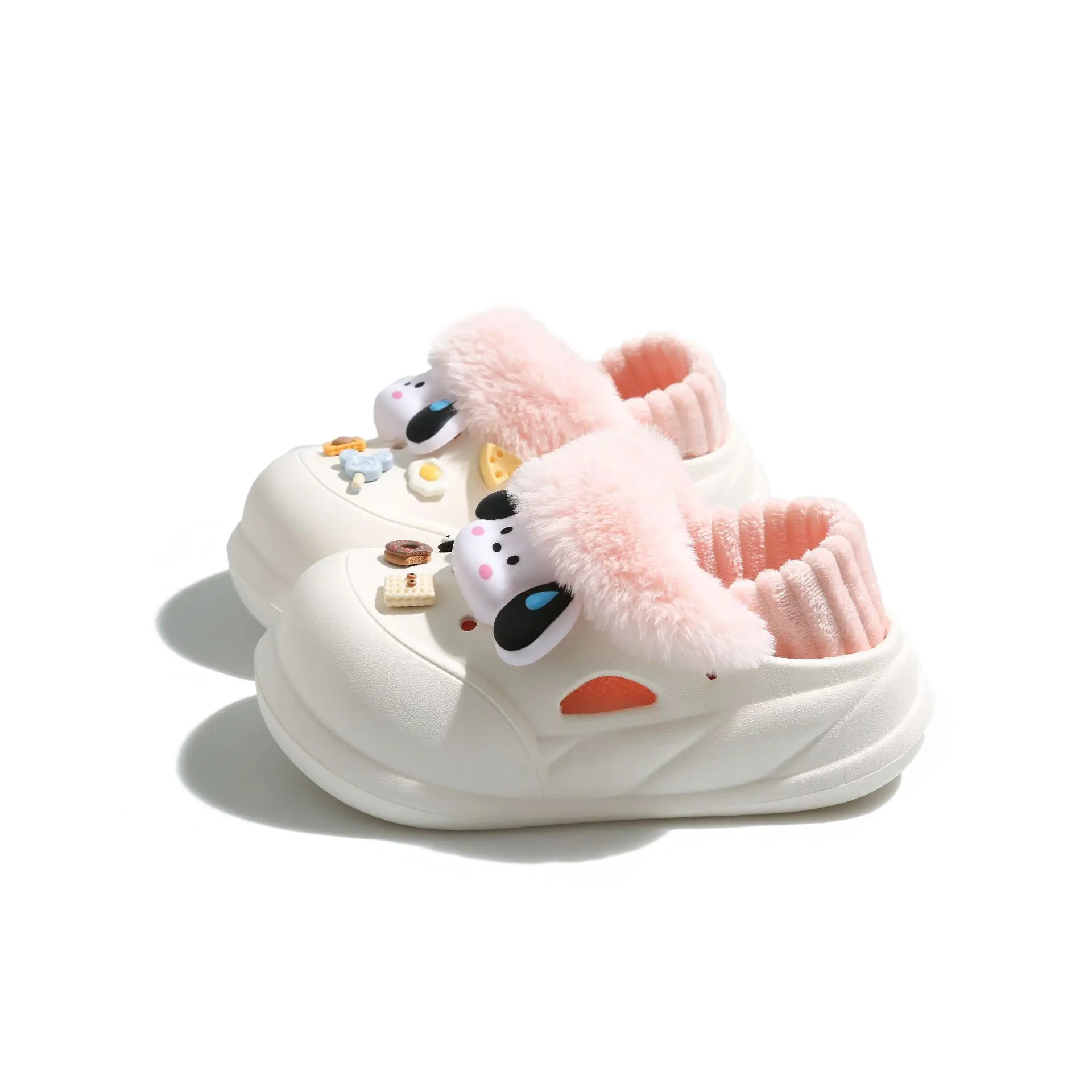 Winter Velvet Student Slippers Pink Non-Slip Thick Soled - Image 9