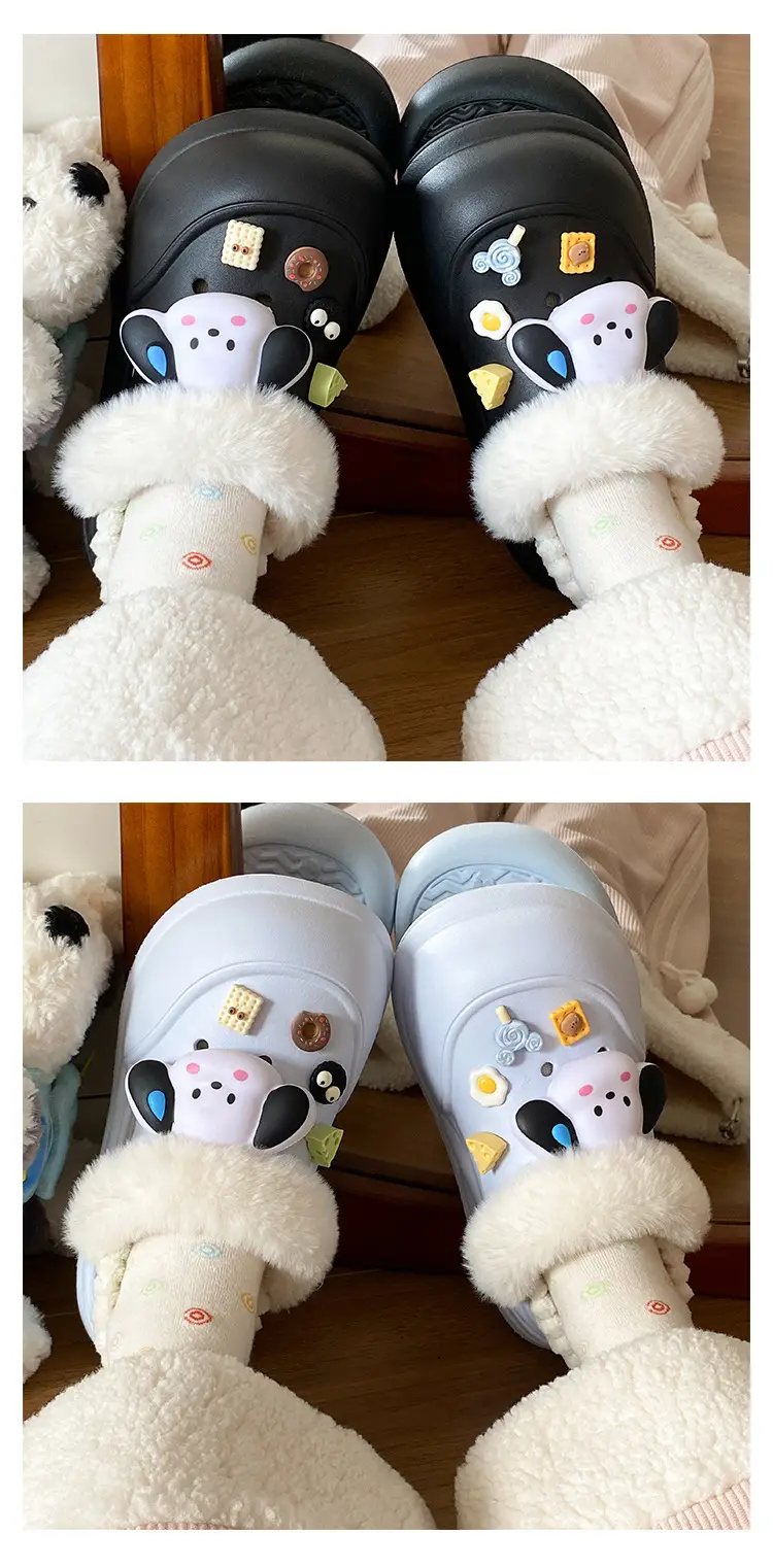 Winter Velvet Student Slippers Pink Non-Slip Thick Soled — feature 10