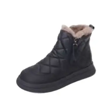 Winter Hot-Selling Cotton Shoes for Women 2025 New French Style Fleece-Lined Thickened Snow Boots Non-Slip Outdoor Warm Short Boots - Image 7