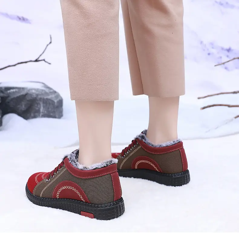 Winter Fleece-Lined Warm Cotton Shoes for Middle-Aged and Elderly Women, Casual Mom Shoes, Old Beijing Cloth Shoes, Women's Non-Slip Soft-Soled Grandma Shoes — feature 17