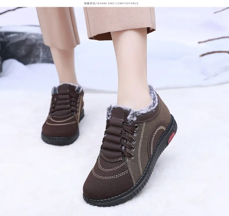 Winter Fleece-Lined Warm Cotton Shoes for Middle-Aged and Elderly Women, Casual Mom Shoes, Old Beijing Cloth Shoes, Women's Non-Slip Soft-Soled Grandma Shoes — feature 18