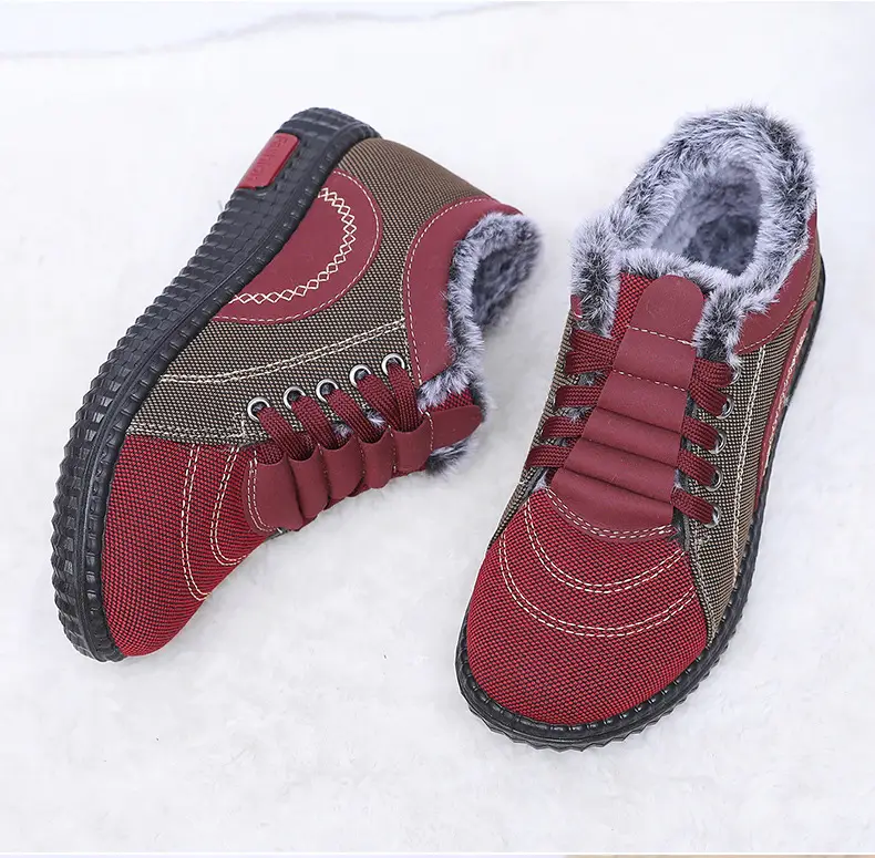 Winter Fleece-Lined Warm Cotton Shoes for Middle-Aged and Elderly Women, Casual Mom Shoes, Old Beijing Cloth Shoes, Women's Non-Slip Soft-Soled Grandma Shoes — feature 24