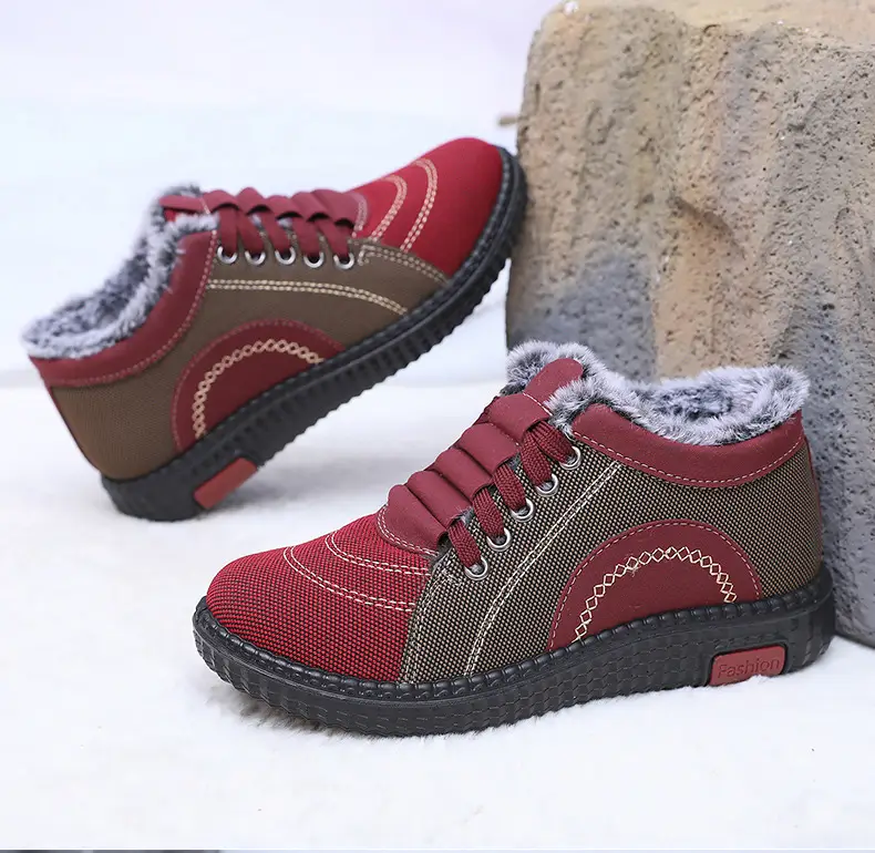 Winter Fleece-Lined Warm Cotton Shoes for Middle-Aged and Elderly Women, Casual Mom Shoes, Old Beijing Cloth Shoes, Women's Non-Slip Soft-Soled Grandma Shoes — feature 25