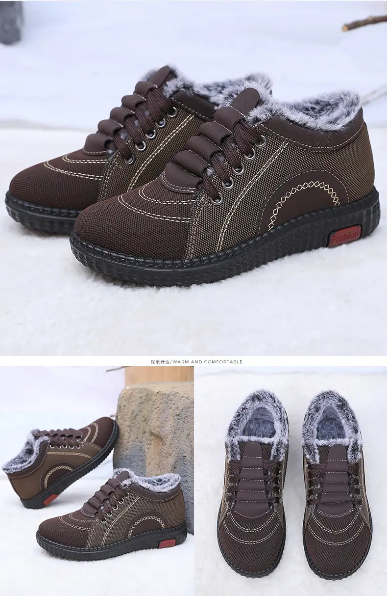 Winter Fleece-Lined Warm Cotton Shoes for Middle-Aged and Elderly Women, Casual Mom Shoes, Old Beijing Cloth Shoes, Women's Non-Slip Soft-Soled Grandma Shoes — feature 28