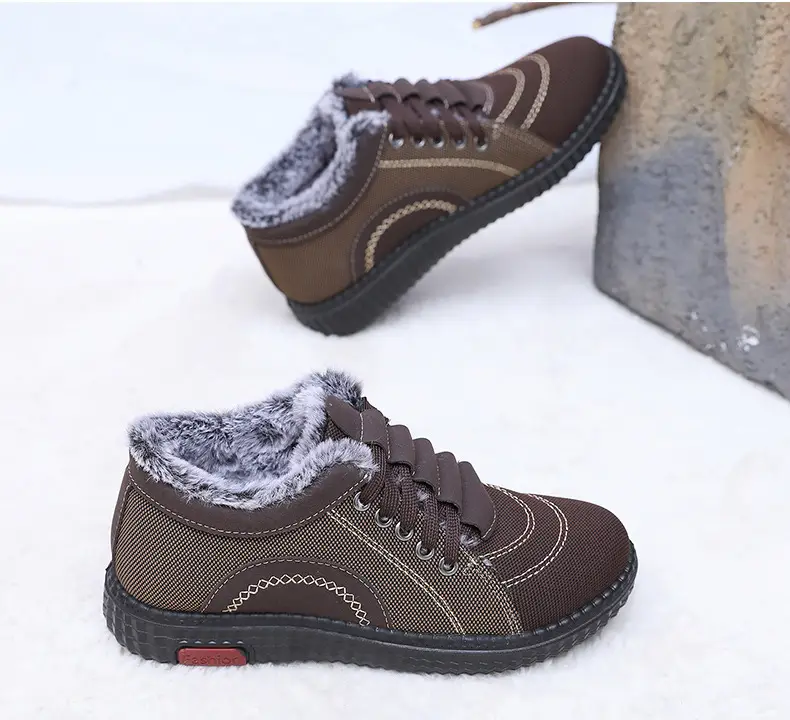 Winter Fleece-Lined Warm Cotton Shoes for Middle-Aged and Elderly Women, Casual Mom Shoes, Old Beijing Cloth Shoes, Women's Non-Slip Soft-Soled Grandma Shoes — feature 29
