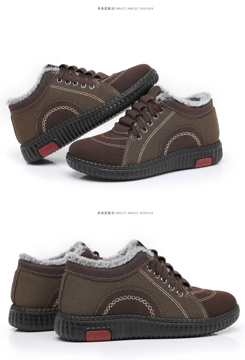 Winter Fleece-Lined Warm Cotton Shoes for Middle-Aged and Elderly Women, Casual Mom Shoes, Old Beijing Cloth Shoes, Women's Non-Slip Soft-Soled Grandma Shoes — feature 37