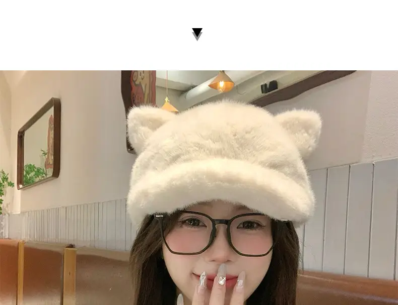 Furry Baseball Cap for Women Warm Winter Headwear — feature 25