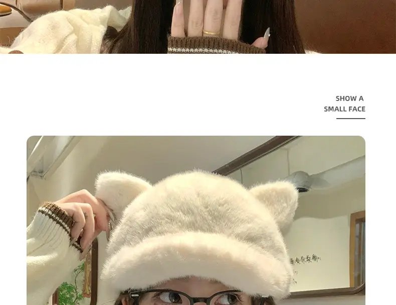 Furry Baseball Cap for Women Warm Winter Headwear — feature 26