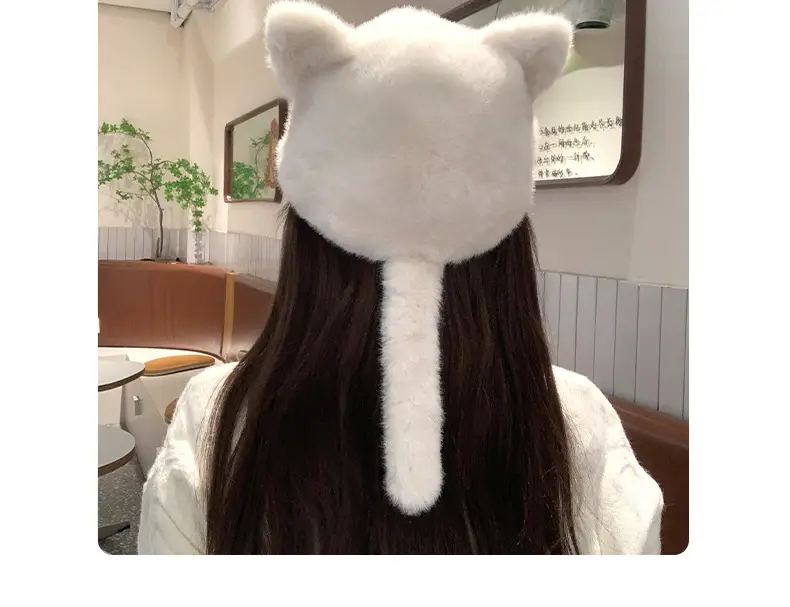 Furry Baseball Cap for Women Warm Winter Headwear — feature 8