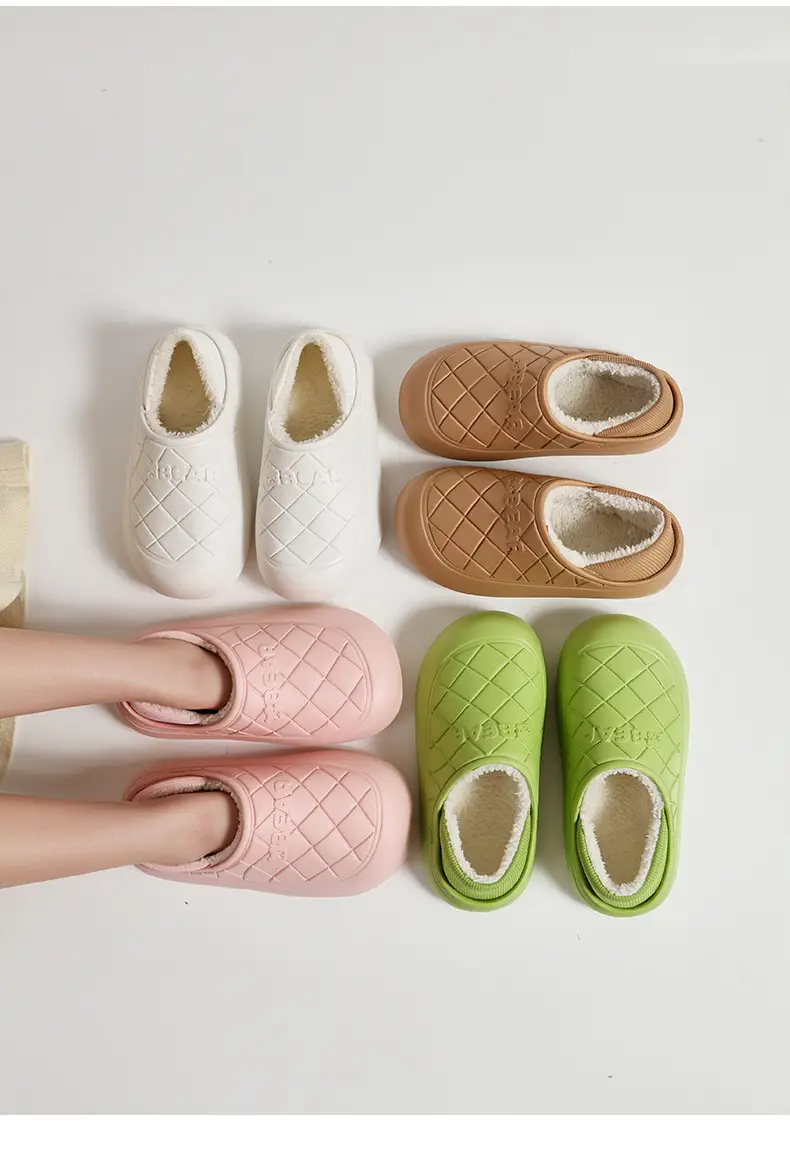 Waterproof Cotton Slippers for Women in Autumn and Winter, Indoor Home Warm Confinement Shoes for Couples, Thick Soft-Soled Shoes for Men — feature 5