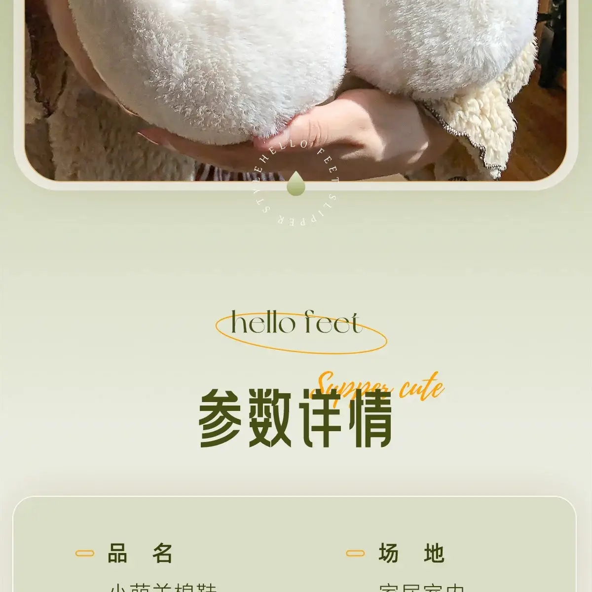 Winter Cute Lamb Plush Slippers for Women Brown — feature 19
