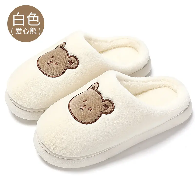 Anshangfen Winter Cotton Slippers Men's Warm Non-Slip Furry Slippers Women's Cartoon Home Cotton Shoes Wholesale Indoor Cotton Slippers - Image 3