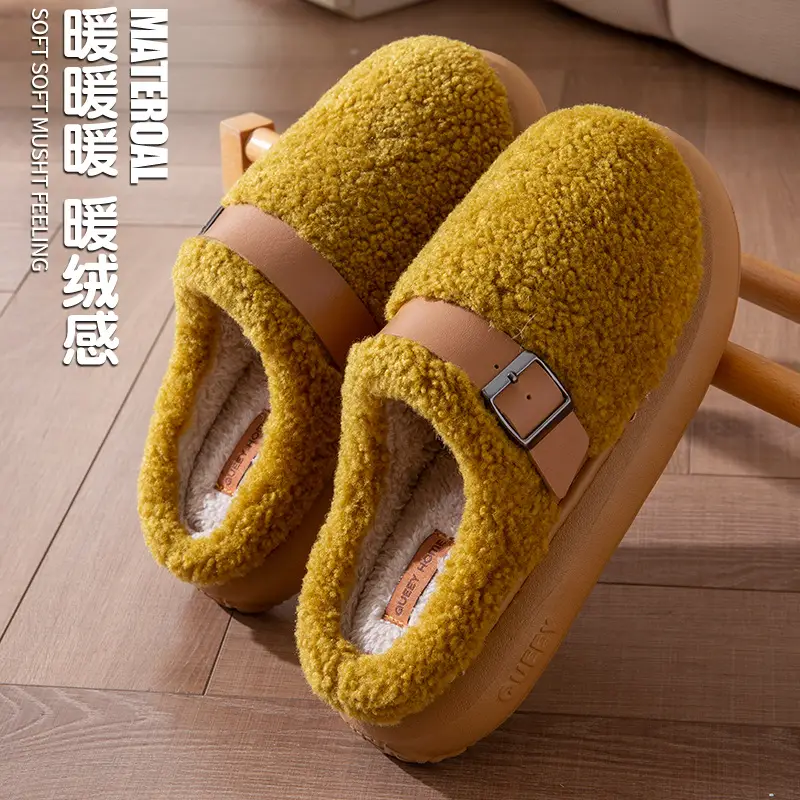 Cotton Slippers for Women in Winter, Indoor Home Use, Non-Slip, Warm, Antibacterial, Anti-Odor, Non-Stuffy, Cotton Slippers for Men in Summer, Home Use - Image 5