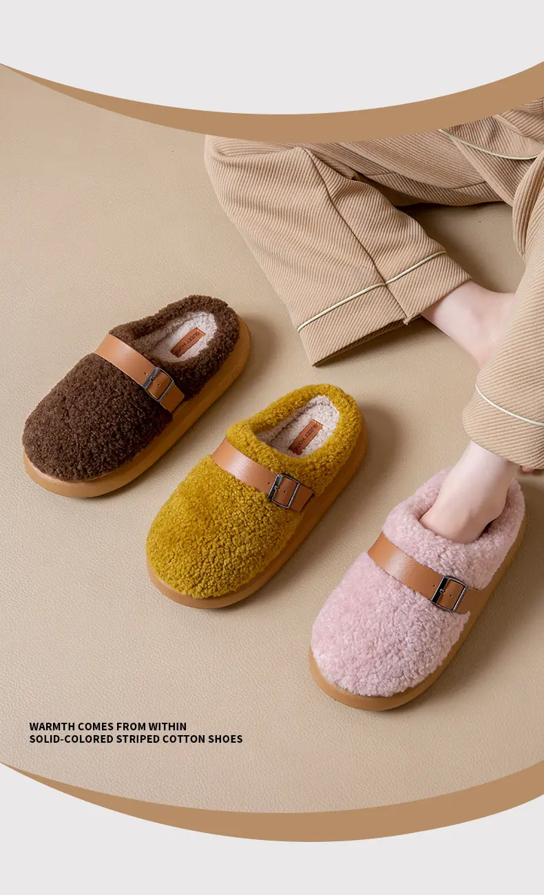 Cotton Slippers for Women in Winter, Indoor Home Use, Non-Slip, Warm, Antibacterial, Anti-Odor, Non-Stuffy, Cotton Slippers for Men in Summer, Home Use — feature 11