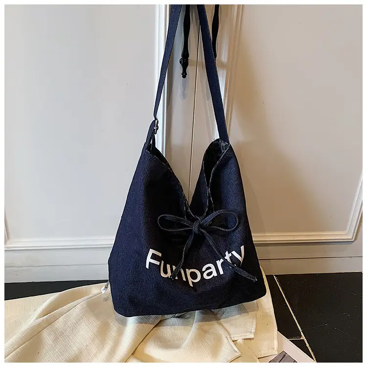New Korean Style Leopard Print Denim Shoulder Bag — feature 23
