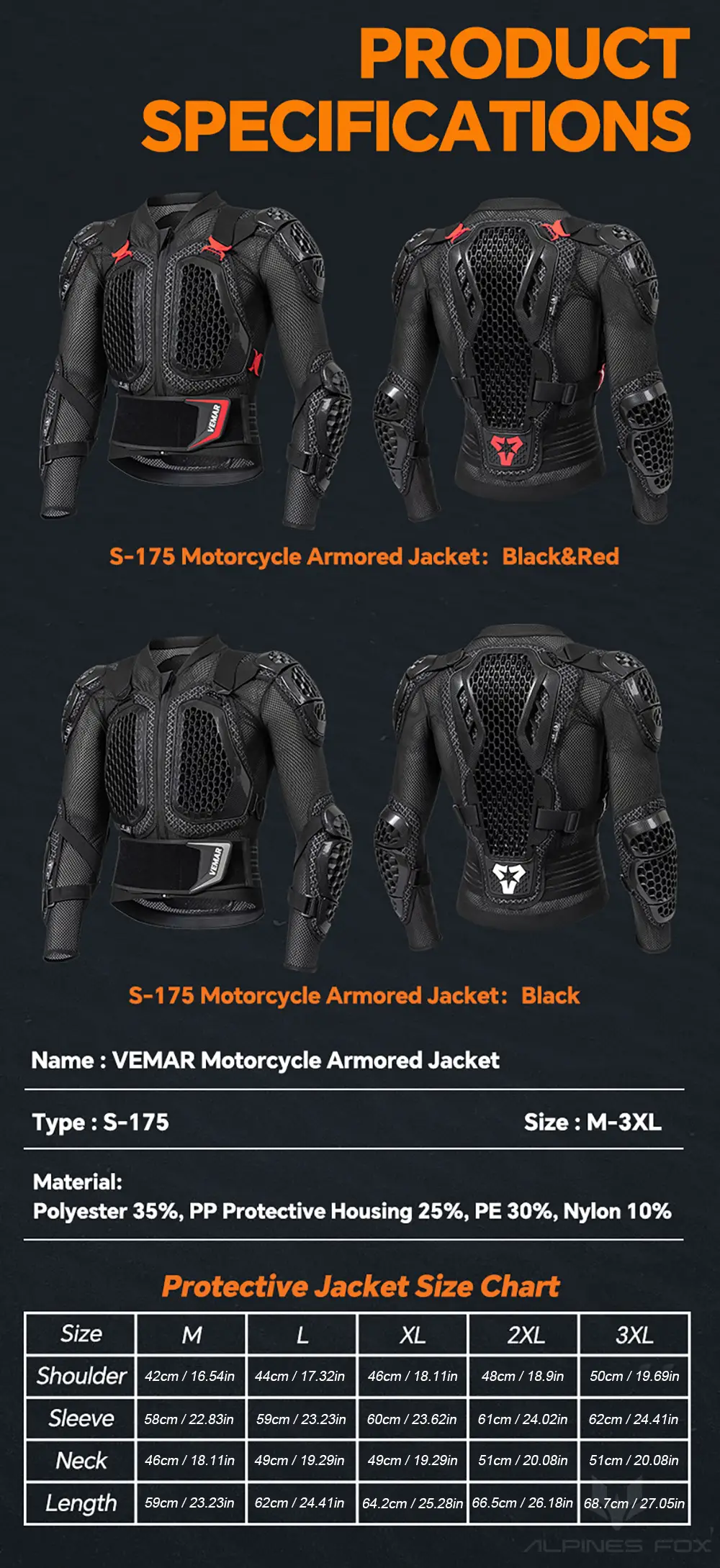 Vemar Cycling Armor Motorcycle Outdoor Sports Breathable Anti-Fall Off-Road Armor Back Protection Suit — feature 15