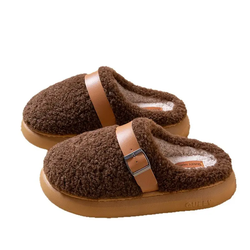 Women's Cotton Slippers Winter 2026 New Model Indoor Home Use Thick-Soled Warm Silent Anti-Odor Cotton Slippers for Men - Image 8
