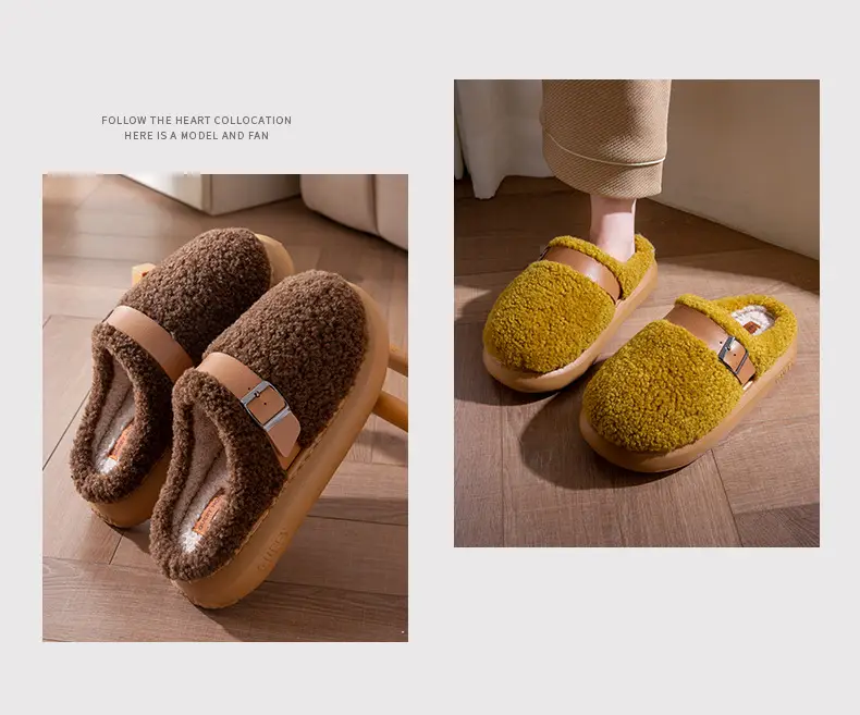 Women's Cotton Slippers Winter 2026 New Model Indoor Home Use Thick-Soled Warm Silent Anti-Odor Cotton Slippers for Men — feature 18