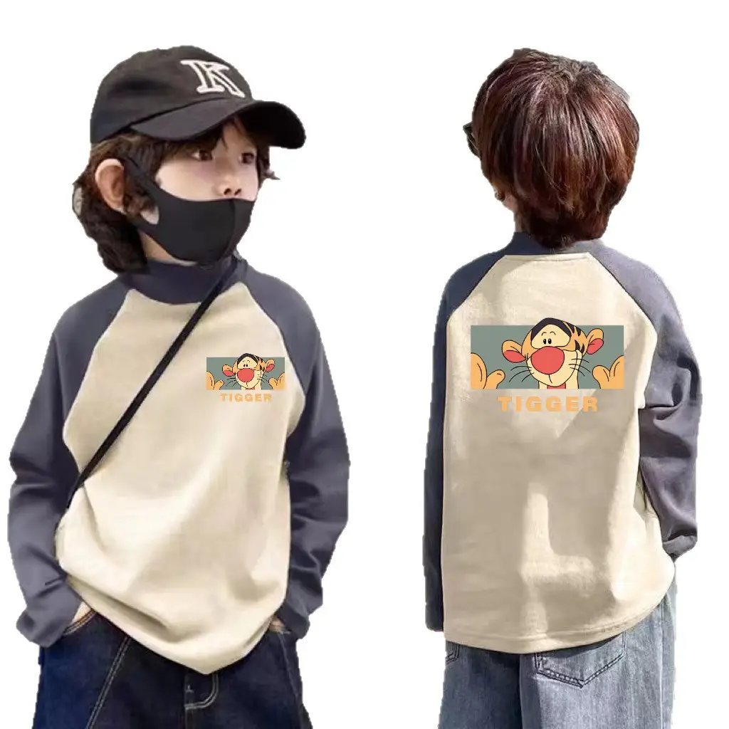 Boys Thermal T-Shirt New Autumn Winter Half High Collar - Image 6