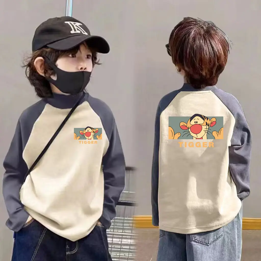 Boys Thermal T-Shirt New Autumn Winter Half High Collar — feature 7