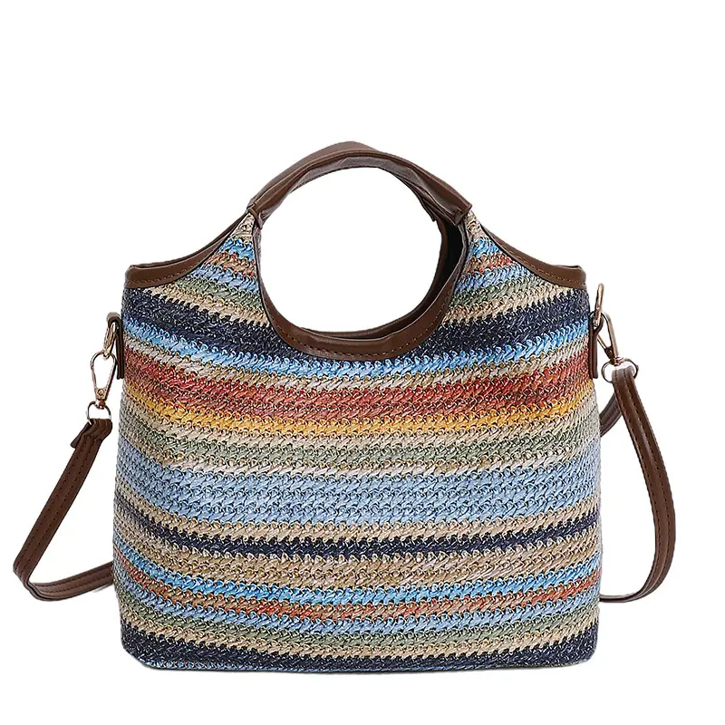 2025 Woven Striped Shoulder Bag for Women - Image 7