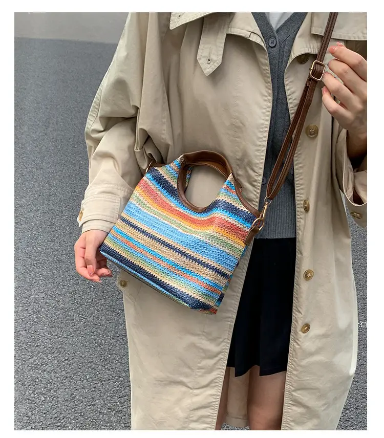 2025 Woven Striped Shoulder Bag for Women — feature 11