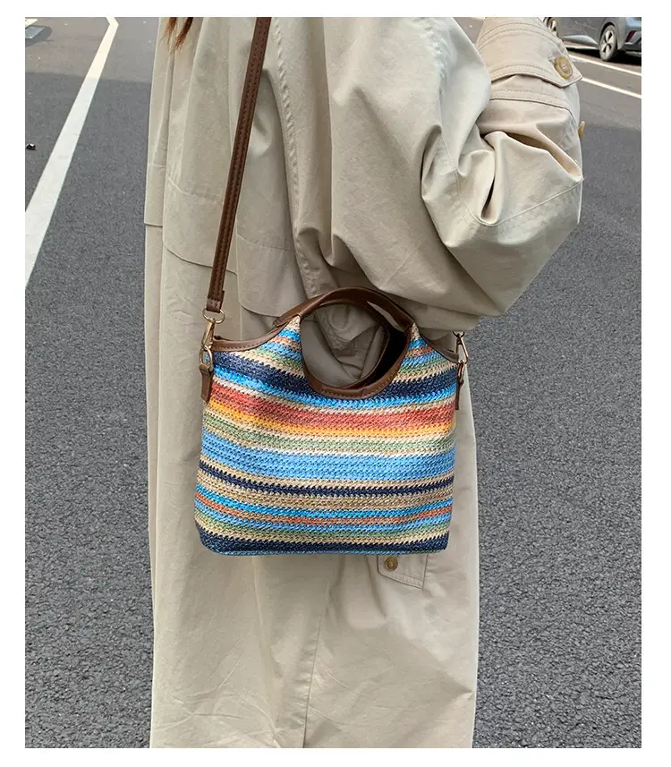 2025 Woven Striped Shoulder Bag for Women — feature 12